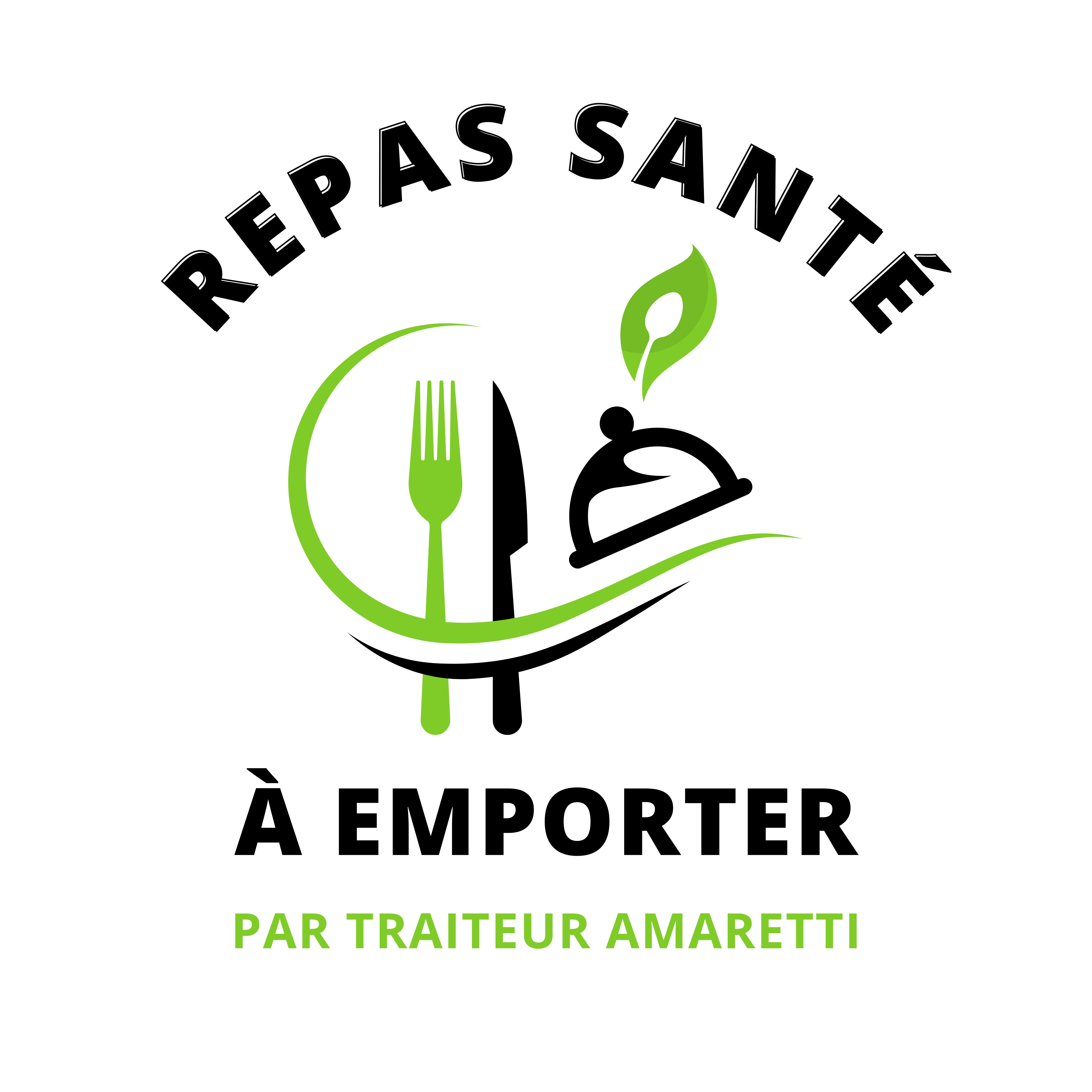 Amaretti - Meals To Go Logo - Black & Green FR